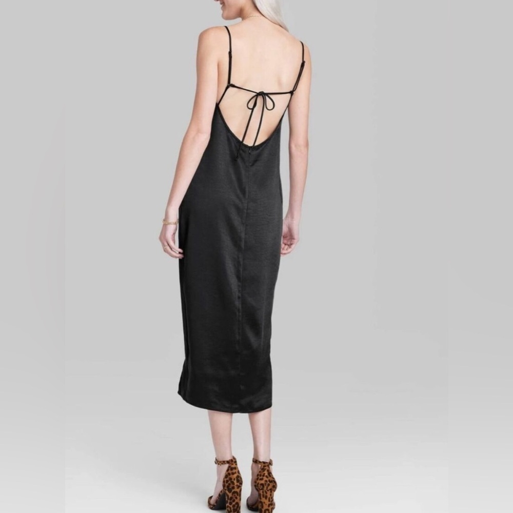Wild Fable Women’s Satin Slip Dress - Black - Picture 5 of 7